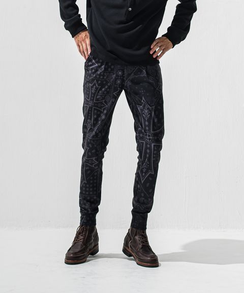 CHRIS EASY TUCK PANTS / ハイテンショントリコット スラックスイージータックパンツ (クロスブラック) (1月上旬入荷予定) ※オーダー締切:9月7日(月)17時