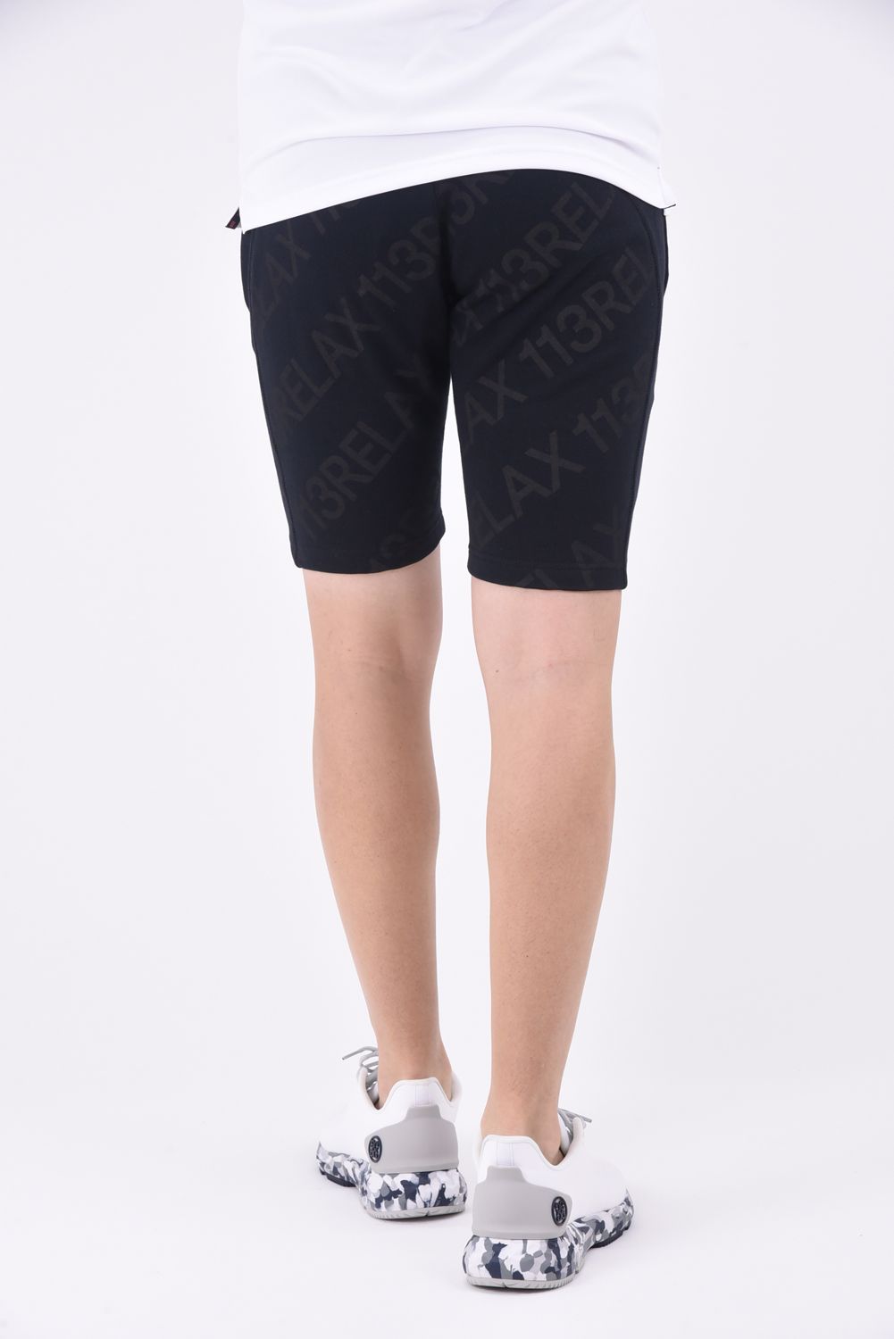 1PIU1UGUALE3 RELAX - DIAGONAL LOGO SHORT PANTS / サイドリブ