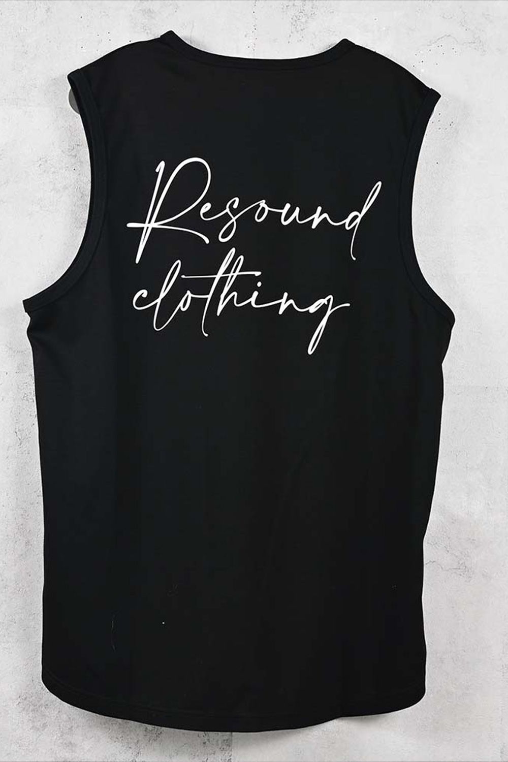 OVER NO SLEEVE / カリグラフィーロゴ オーバーサイズ ノースリーブ （ブラック） (6月上旬入荷予定) ※オーダー締切:2月15日(日)18時