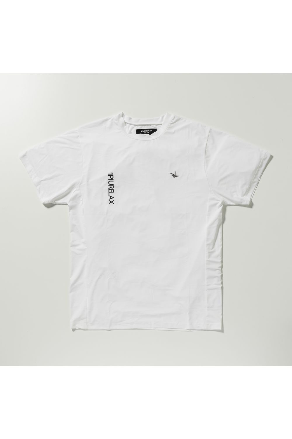 RUNNING LOGO T-SHIRTS / 縦ロゴ 半袖 コンプレッション インナー ホワイト (2月下旬頃入荷予定)