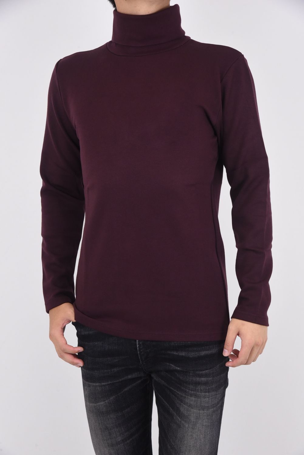 L/S TURTLE / ロングスリーブ ウォーム タートルーネック バーガンディ