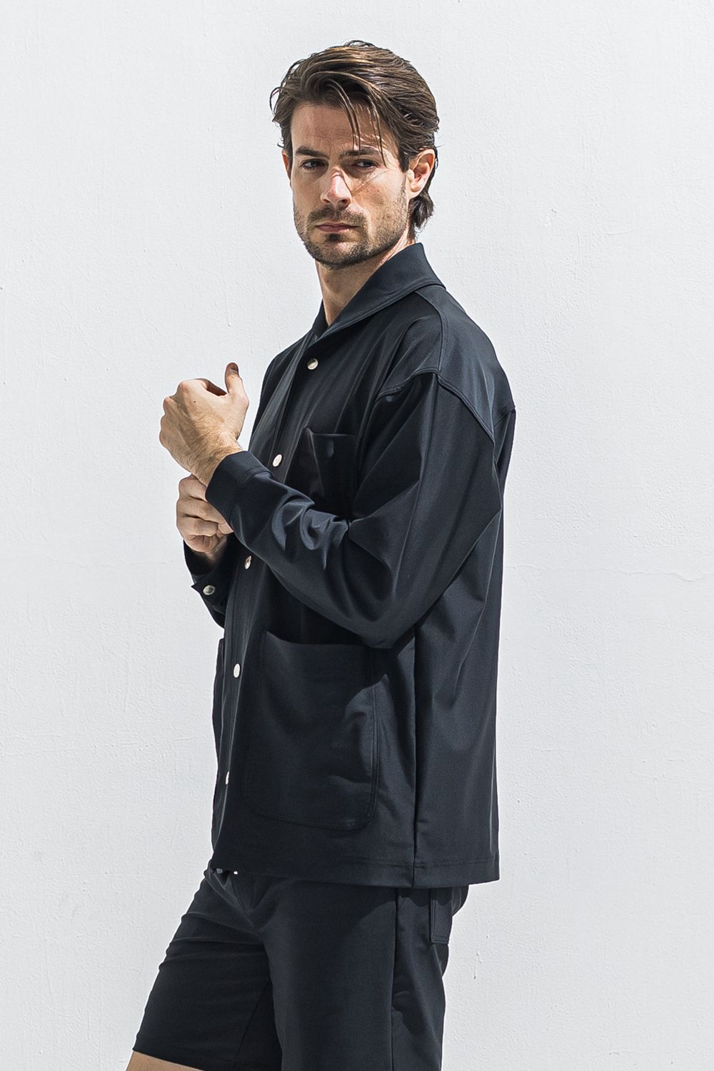 RUSH CAVER ALL/  ラッシュガード カバーオールジャケット (ブラック) (5月中旬入荷予定) ※オーダー締切:2月15日(日)18時