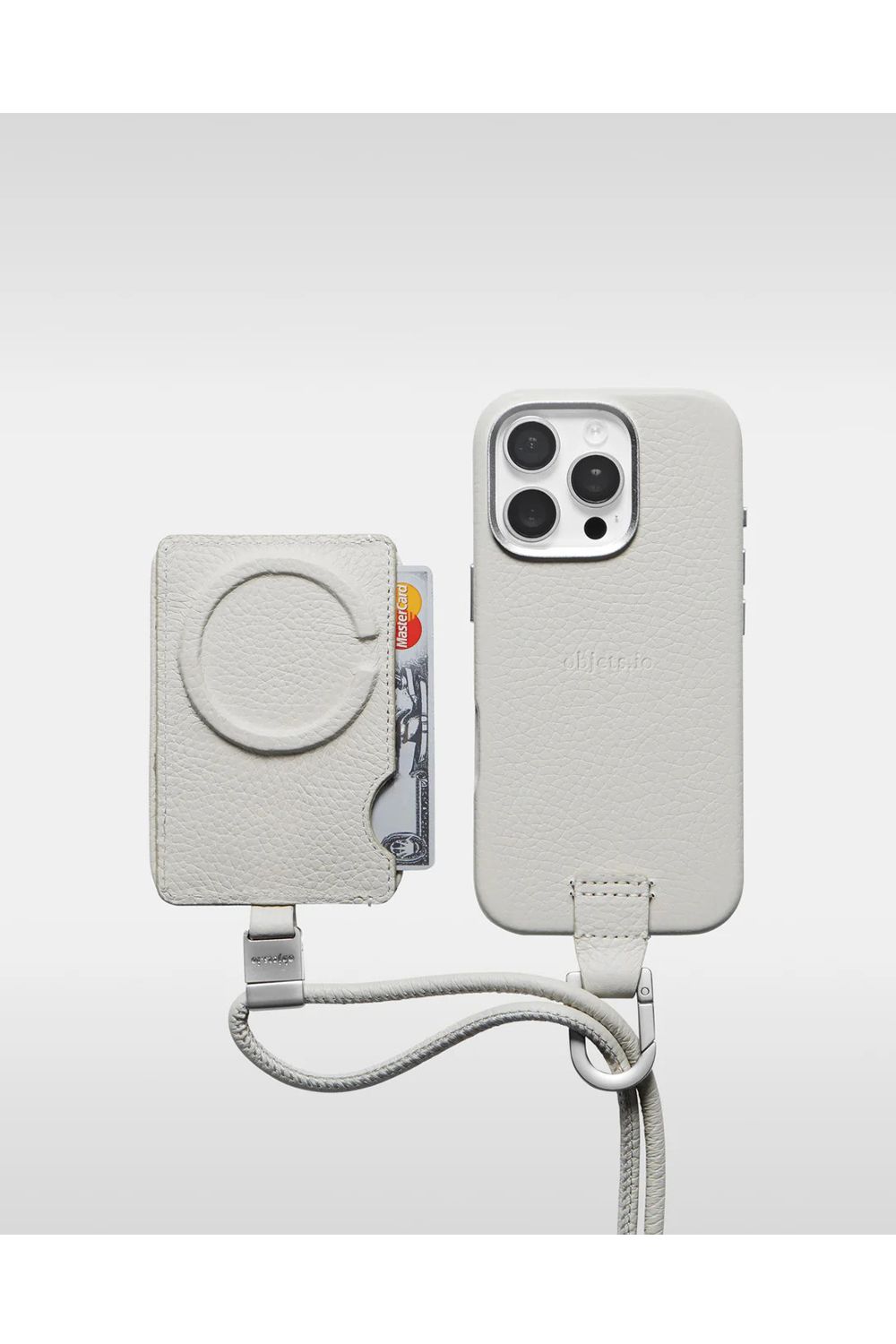 EXCHANGE-SHOULDER-CARDCASE-SET / ストラップ付き MagSafe対応 ショルダーコンポジションスリムカードケース (マシュマロ)