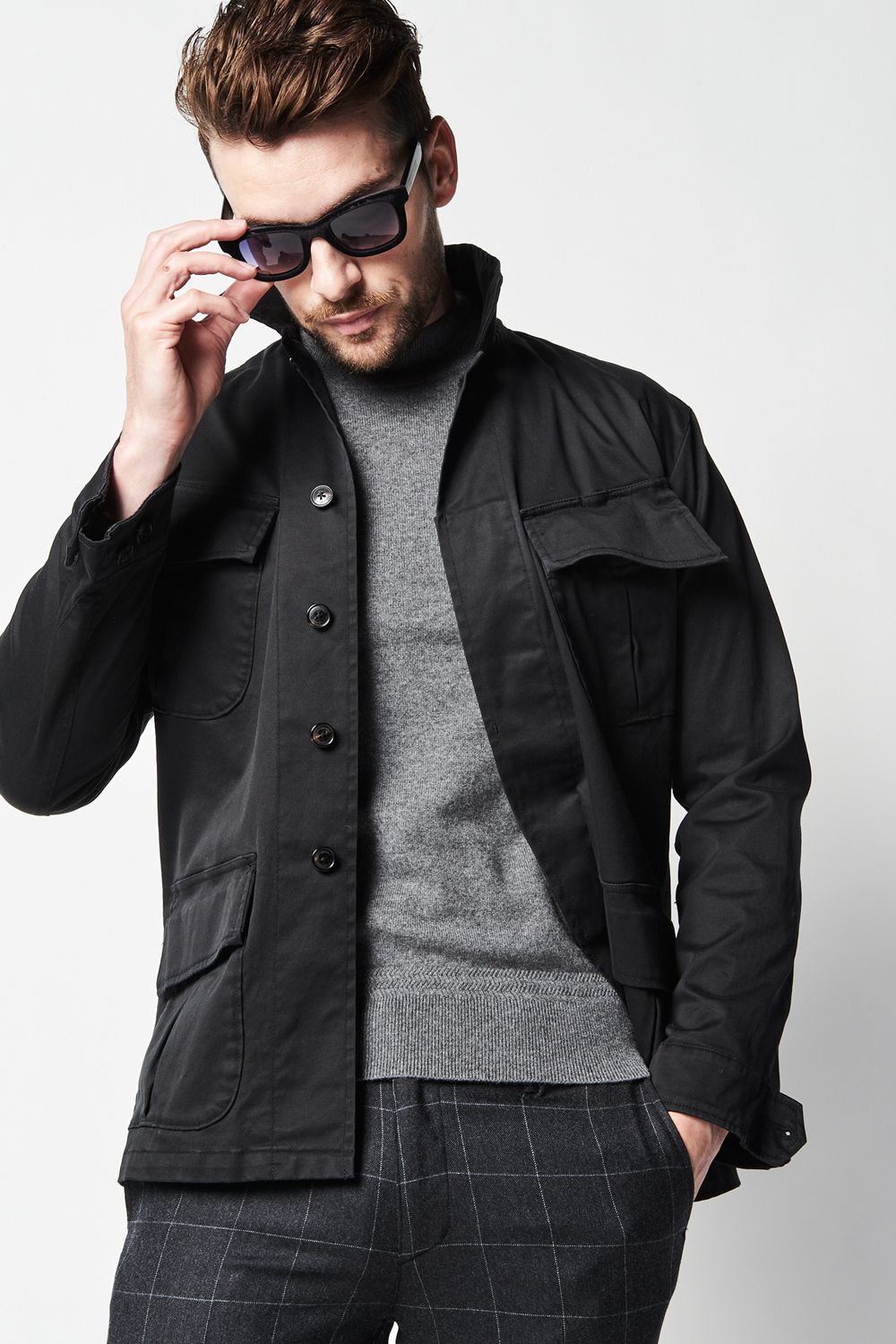 【BLACK MILITARY Vol.7】 JUNGLE FATIGUE L/S SHIRT JACKET -BLACK- (10月頃入荷予定 )※オーダー締切8/6(金)11:59迄