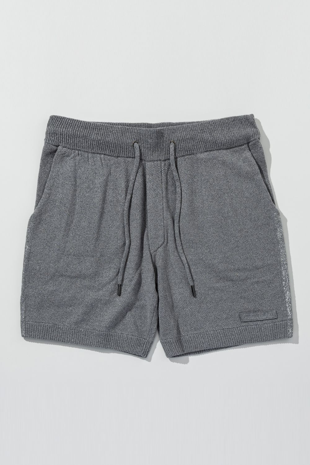 【26SS】 PARTIAL FOIL PRINT SHORTS KNIT / 箔プリント ニットショーツ (グレー) (2月上旬入荷予定)