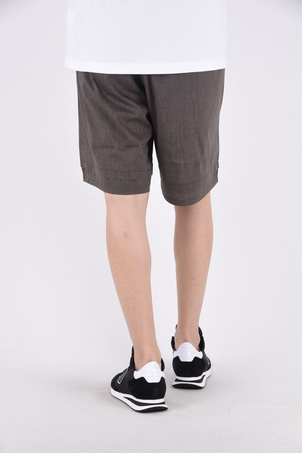 LAYERED EASY HALF PANTS / レイヤード イージー ワイドショーツ ブラウン