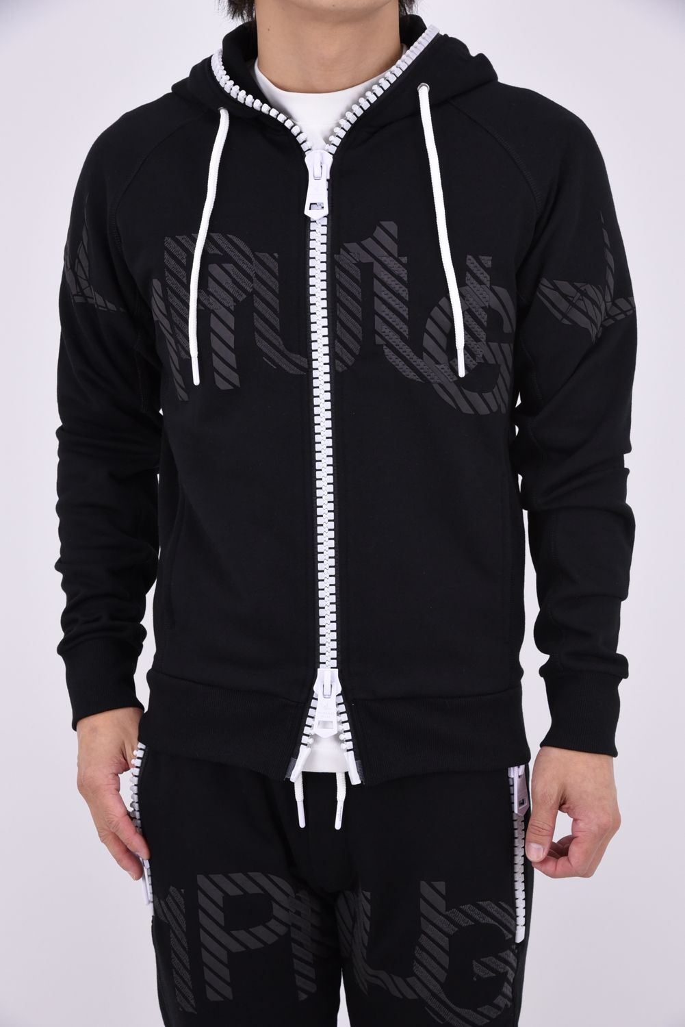 【26AW】 TC FRENCH TERRY SHADOW LOGO HOODIE / フレンチテリー シャドウロゴ フーディー (ブラック)