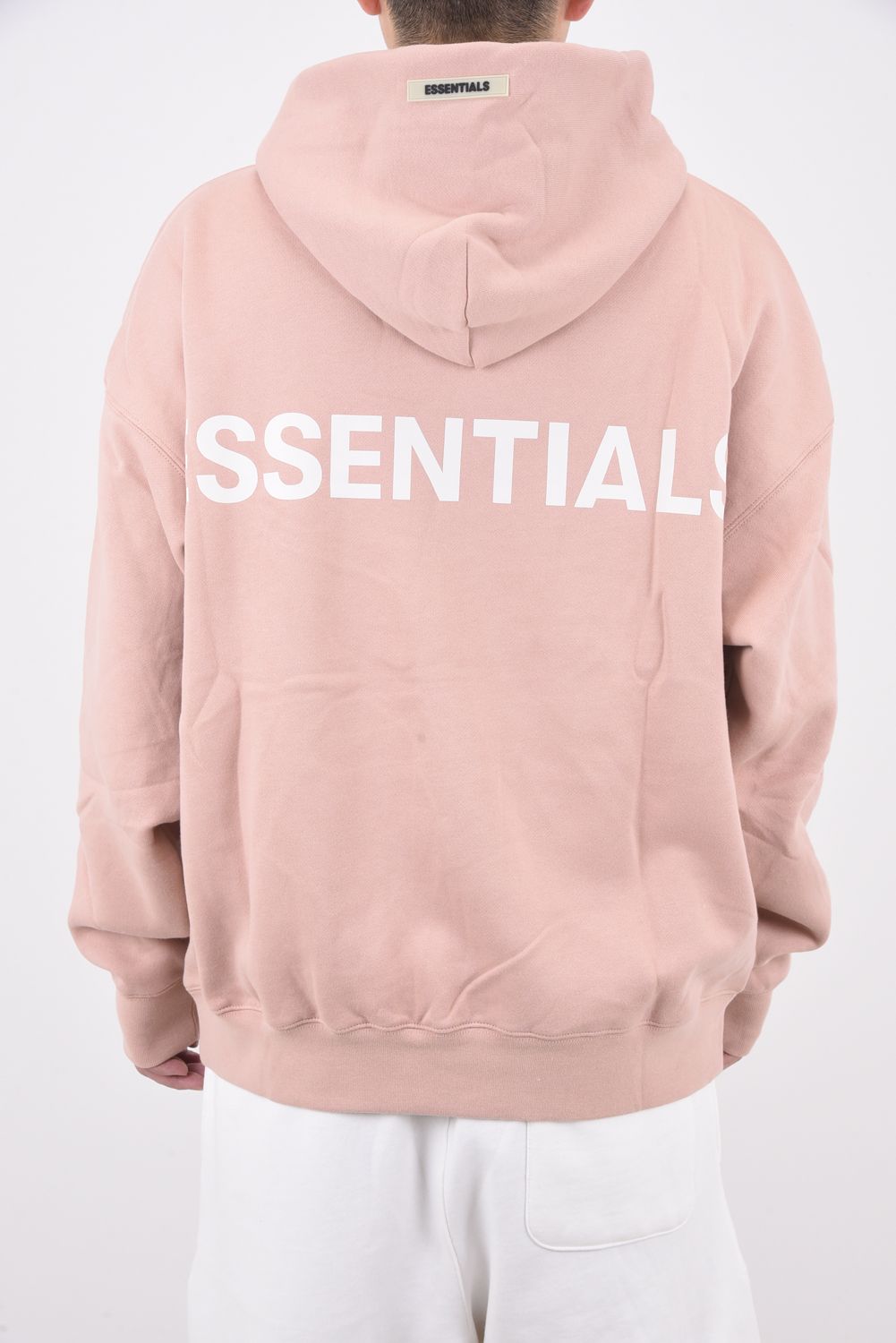 FOG ESSENTIALS - ESSENTIALS RLCT LOGO HOODIE / 裏起毛 リフレクタープリント 袖ロゴ プルオーバーパーカー  ピンク | gossip