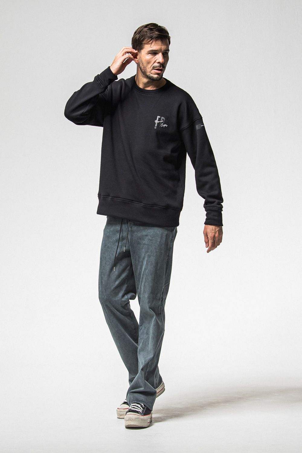 KING DENIM JERSEY / 新定番 バギーシルエット デニムジャージーンズ (Pブラック) (12月中旬入荷予定) ※オーダー締切：9月1日(月)18:00