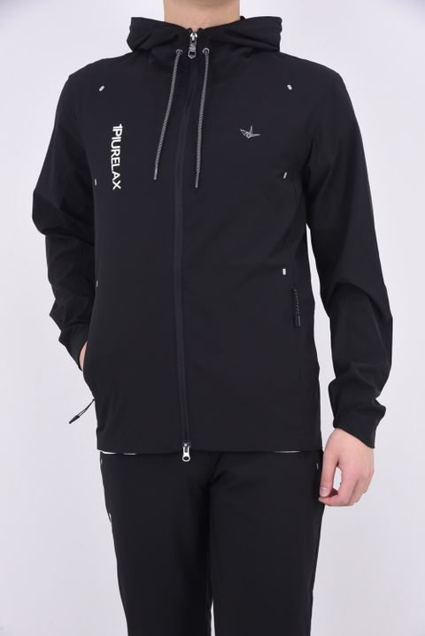 RUNNING LOGO HOODIE / ランニング ロゴ フーディー ブラック