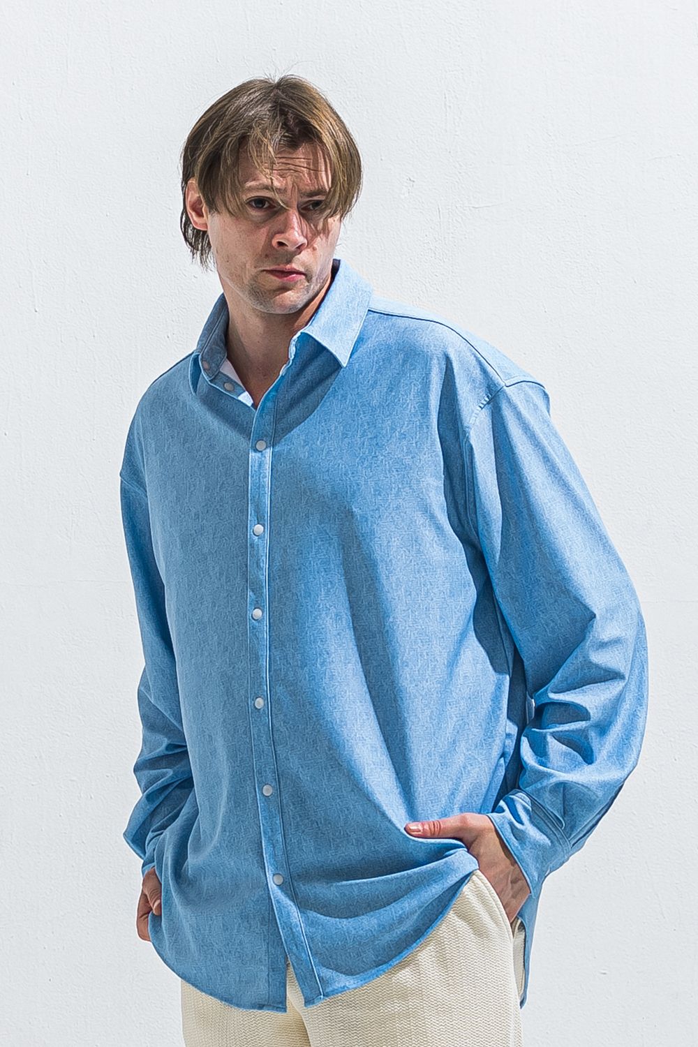 RUSH JACK SHIRTS / ラッシュガード ロングスリーブシャツ （ライトインディゴ） (5月中旬入荷予定) ※オーダー締切:2月15日(日)18時