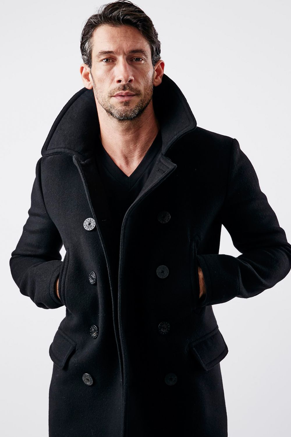 【BLACK MILITARY ARCHIVE】 13STAR 10BUTTON P-COAT BY YOSHIMASA HOSHIBA (12月中旬入荷予定)  ※オーダー締切7/31(水)11:59迄