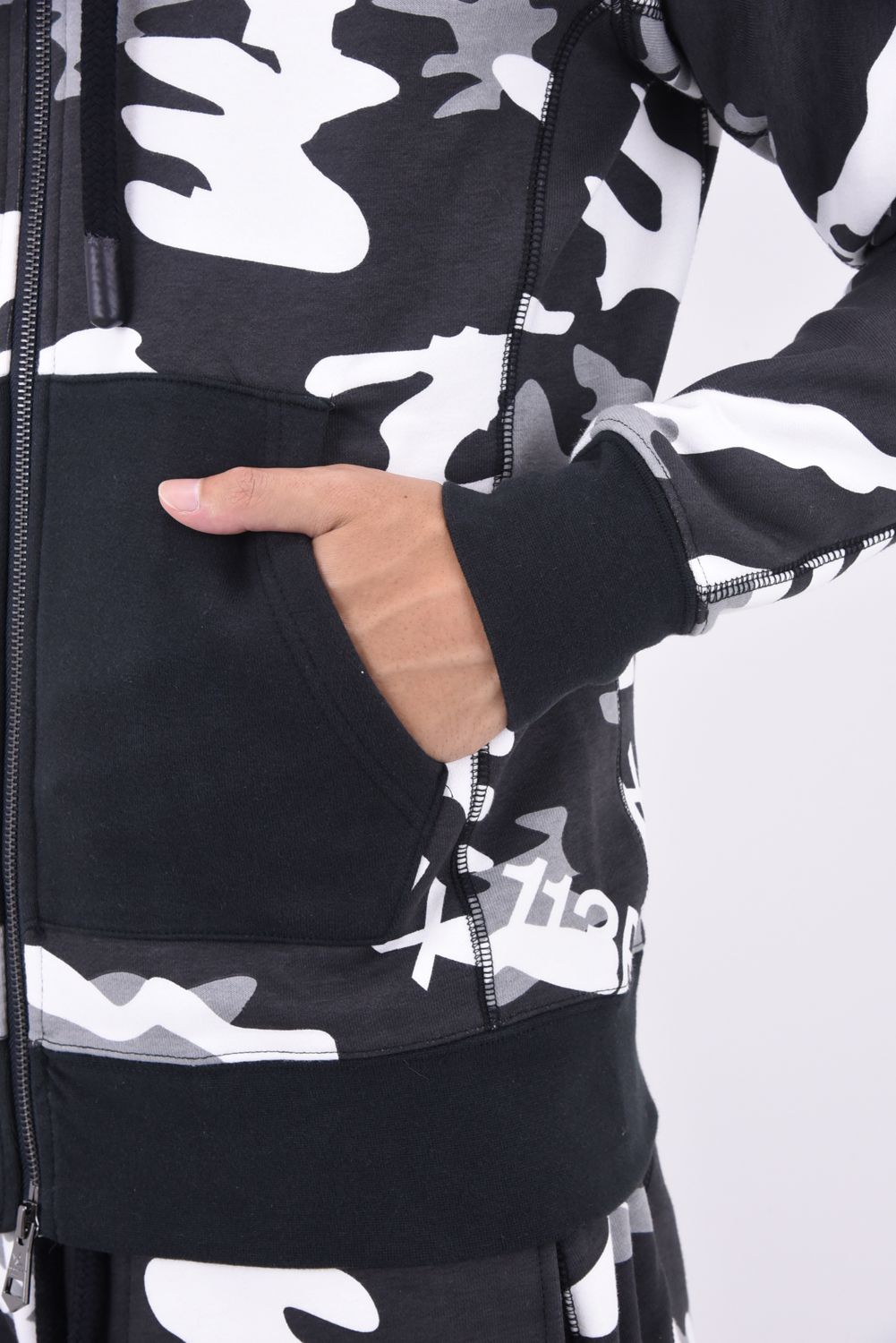SUPER HEAVY 500 CAMO HOODIE / スーパーヘビー スウェット カモ柄パーカー ブラックカモ