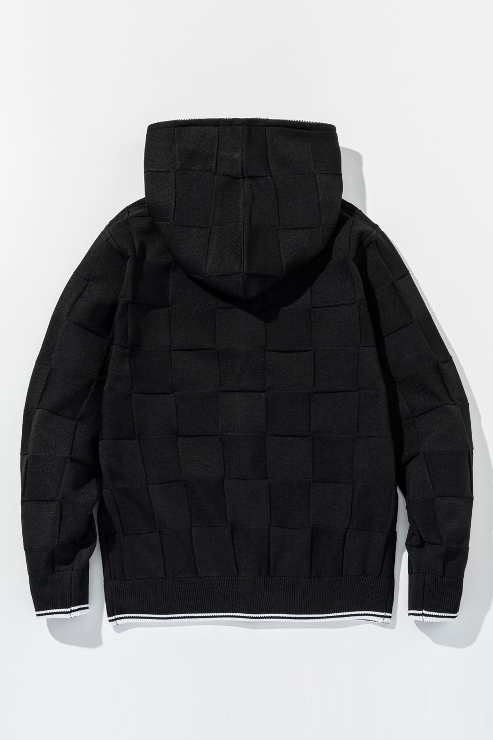 【26SS】 INTRECCIATO HOODIE / イントレチャート ジップパーカー (ブラック) (2月上旬入荷予定)