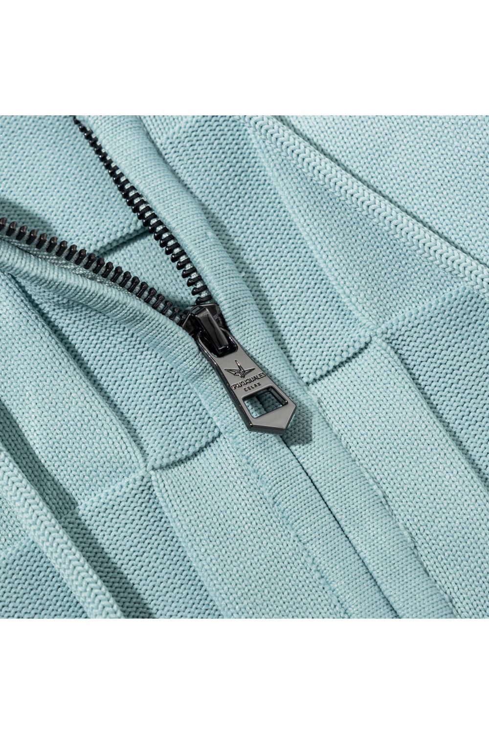 【26SS】 INTRECCIATO HOODIE / イントレチャート ジップパーカー (サックス) (2月上旬入荷予定)