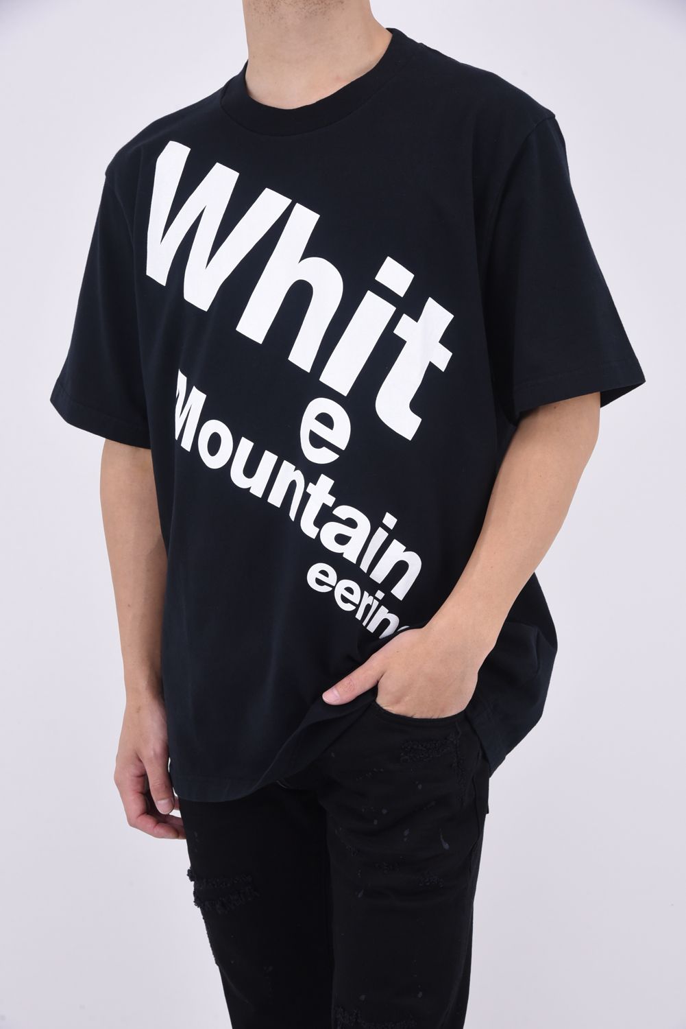 WM BIG LOGO T-SHIRT / ビッグロゴ レギュラーシルエット クルーネック 半袖 Tシャツ ブラック