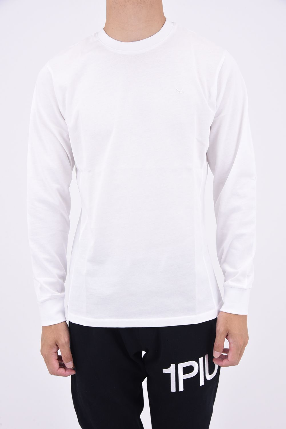 【1PIU1UGUALE3 RELAX】サークル ロング Tシャツ 1PIU1UGUALE3 RELAX - CIRCLE LOGO RHINESTONE LONG SLEEVE T