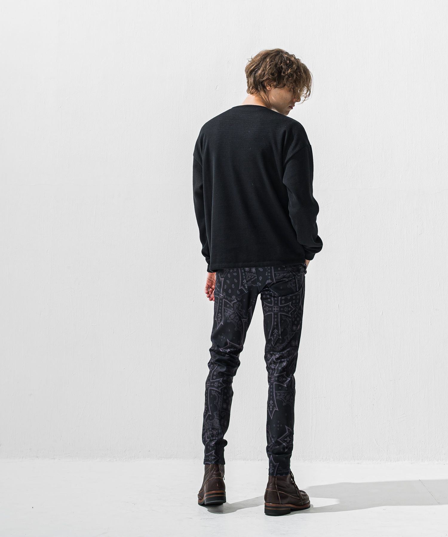CHRIS EASY TUCK PANTS / ハイテンショントリコット スラックスイージータックパンツ (クロスブラック) (1月上旬入荷予定) ※オーダー締切:9月7日(月)17時