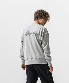 PIN ST RC VELOURS FLEECE DROP TRAINER / ピンストライプロゴ 裏起毛 ルーズトレーナー (グレー) (11月上旬入荷予定) ※オーダー締切:9月7日(月)17時