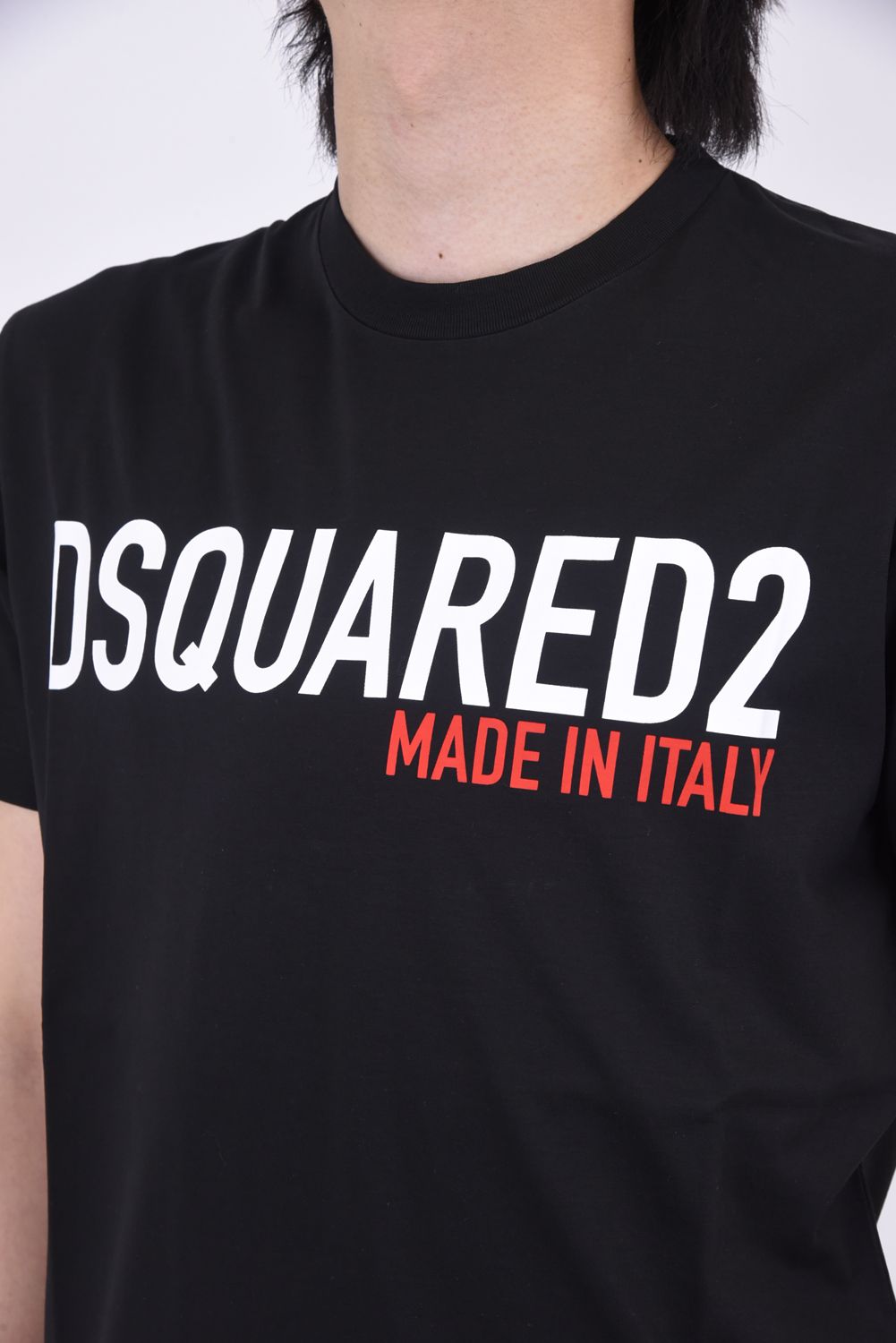 Made In Italy T-Shirt / ブランドロゴ クルーネック Tシャツ ブラック - S