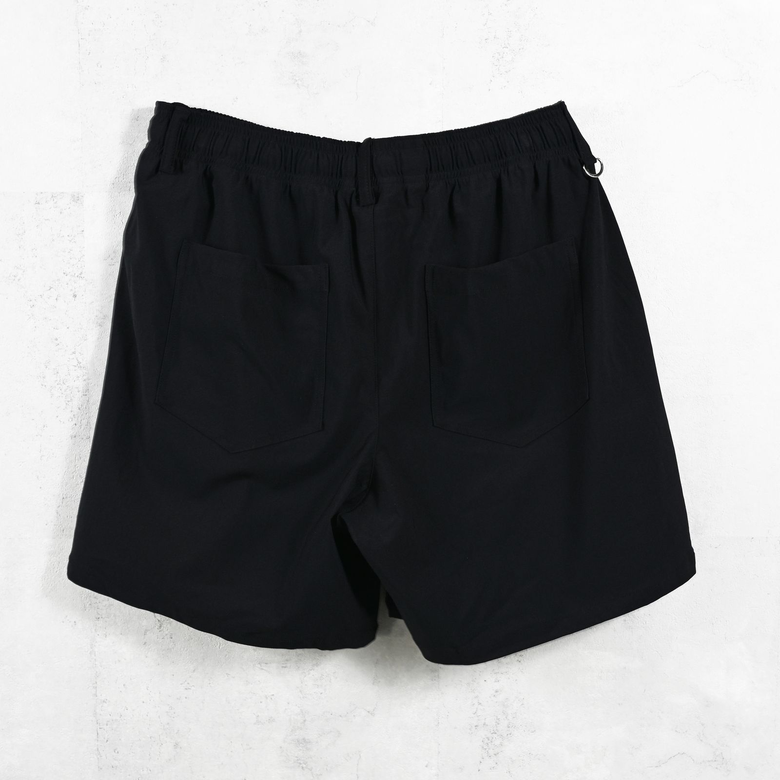 TV NYLON SHORTS / ナイロンマイクロファイバー ルーズフィット ショートパンツ ブラック