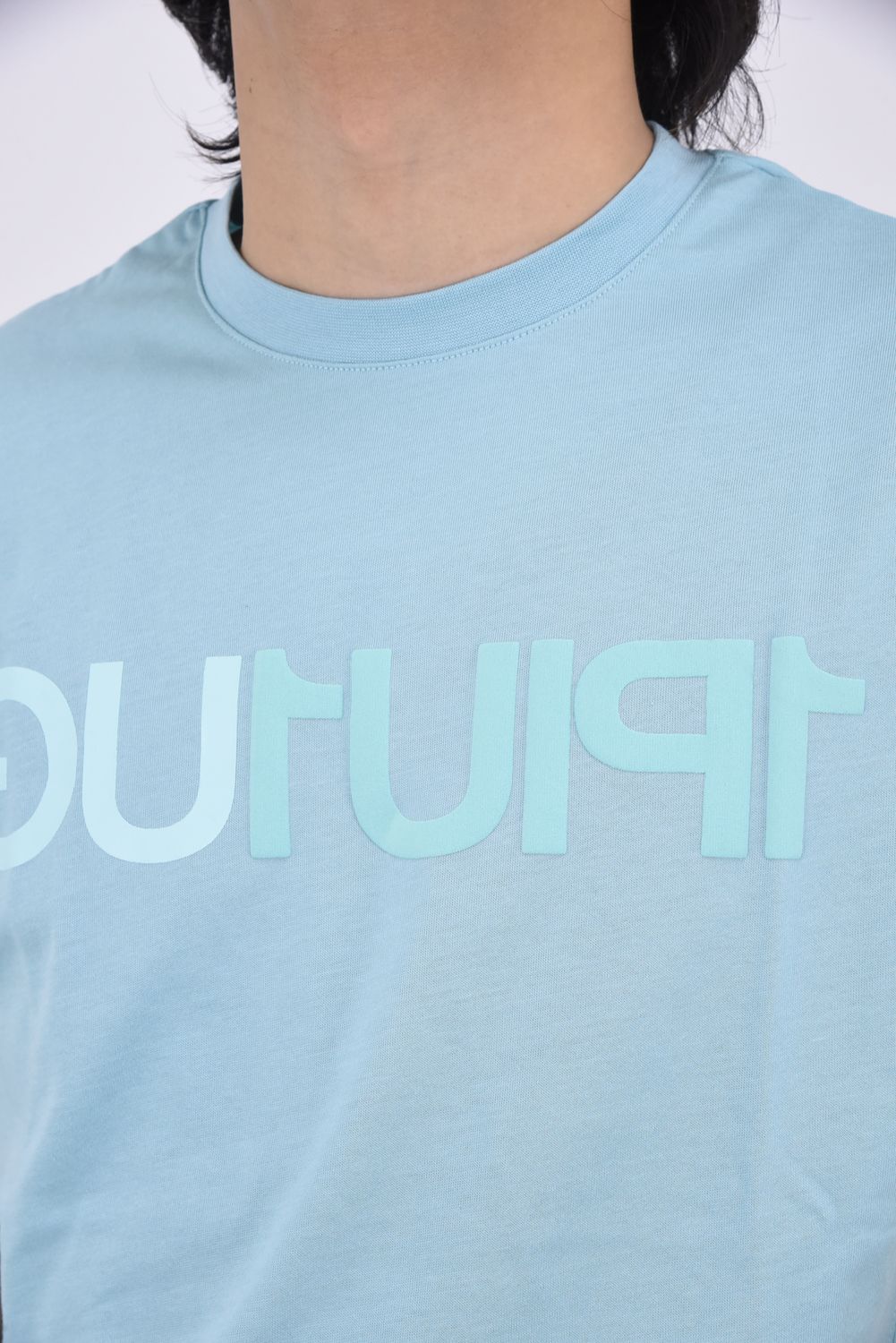 BIG LOGO INVERTED T-SHIRT / ビッグロゴ インバート Tシャツ (サックス)