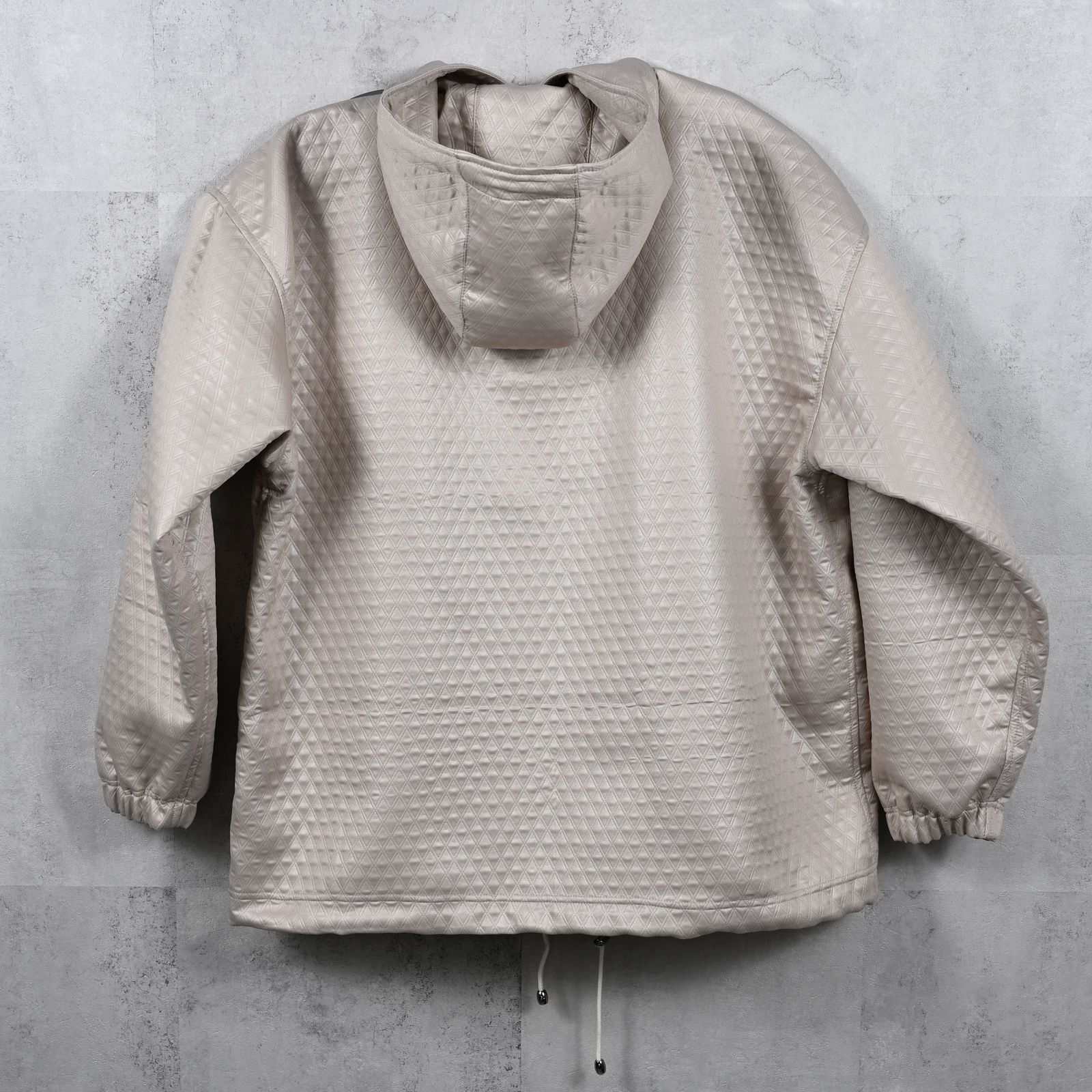 quilting coach hoodie / キルティング コーチジャケットパーカー ベージュ (9月中旬入荷予定)