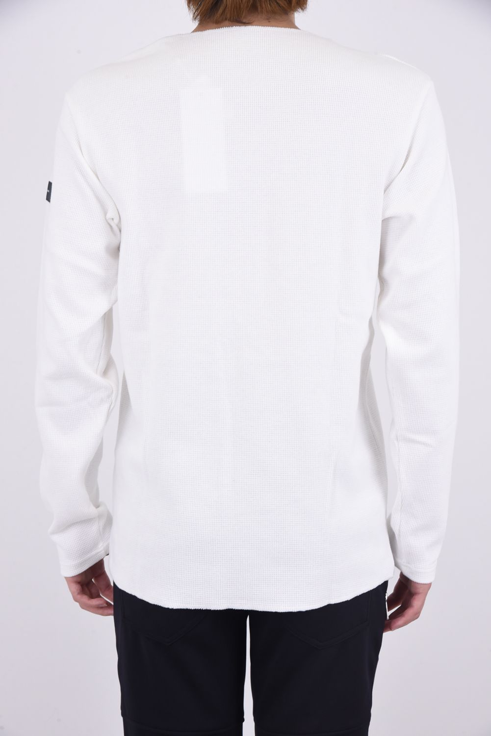 ST COTTON WAFFLE THERMAL / 【定番】 ロングスリーブ カットオフサーマル ホワイト