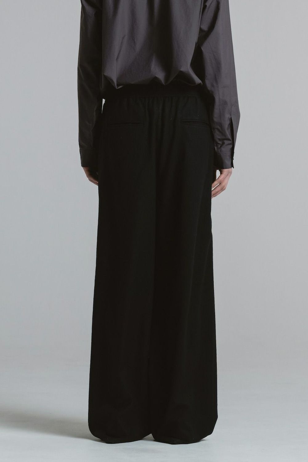 SUPER 140S DOUBLE STRINGS PANTS / スーパー140S ダブルストリングスパンツ (ブラック）