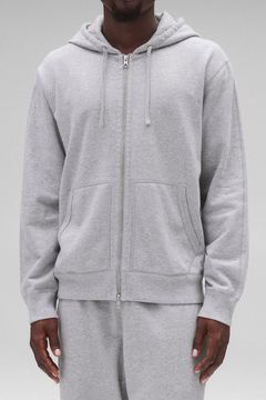 【国内正規品】【STANDARD FIT】 MIDWEIGHT TERRY ZIP HOODIE / ミッドウェイトテリー フルジップパーカー (ヘザーグレー)