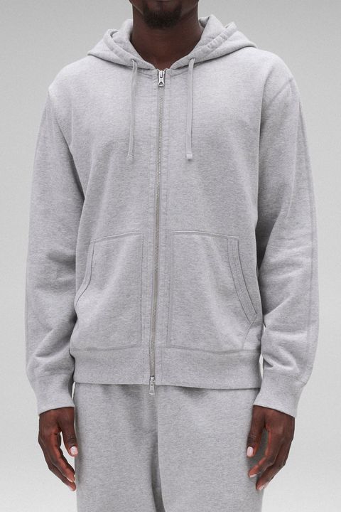 【国内正規品】【STANDARD FIT】 MIDWEIGHT TERRY ZIP HOODIE / ミッドウェイトテリー フルジップパーカー (ヘザーグレー)