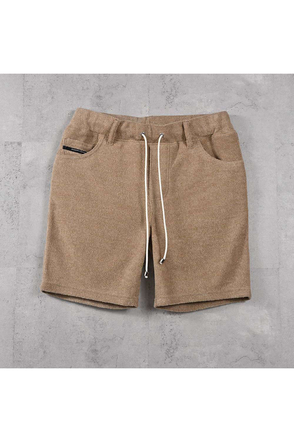 VINTAGE PILE SHORTS / パイル生地 ヴィンテージ風 ショートパンツ (ベージュ) (5月中旬入荷予定) ※オーダー締切:2月15日(日)18時