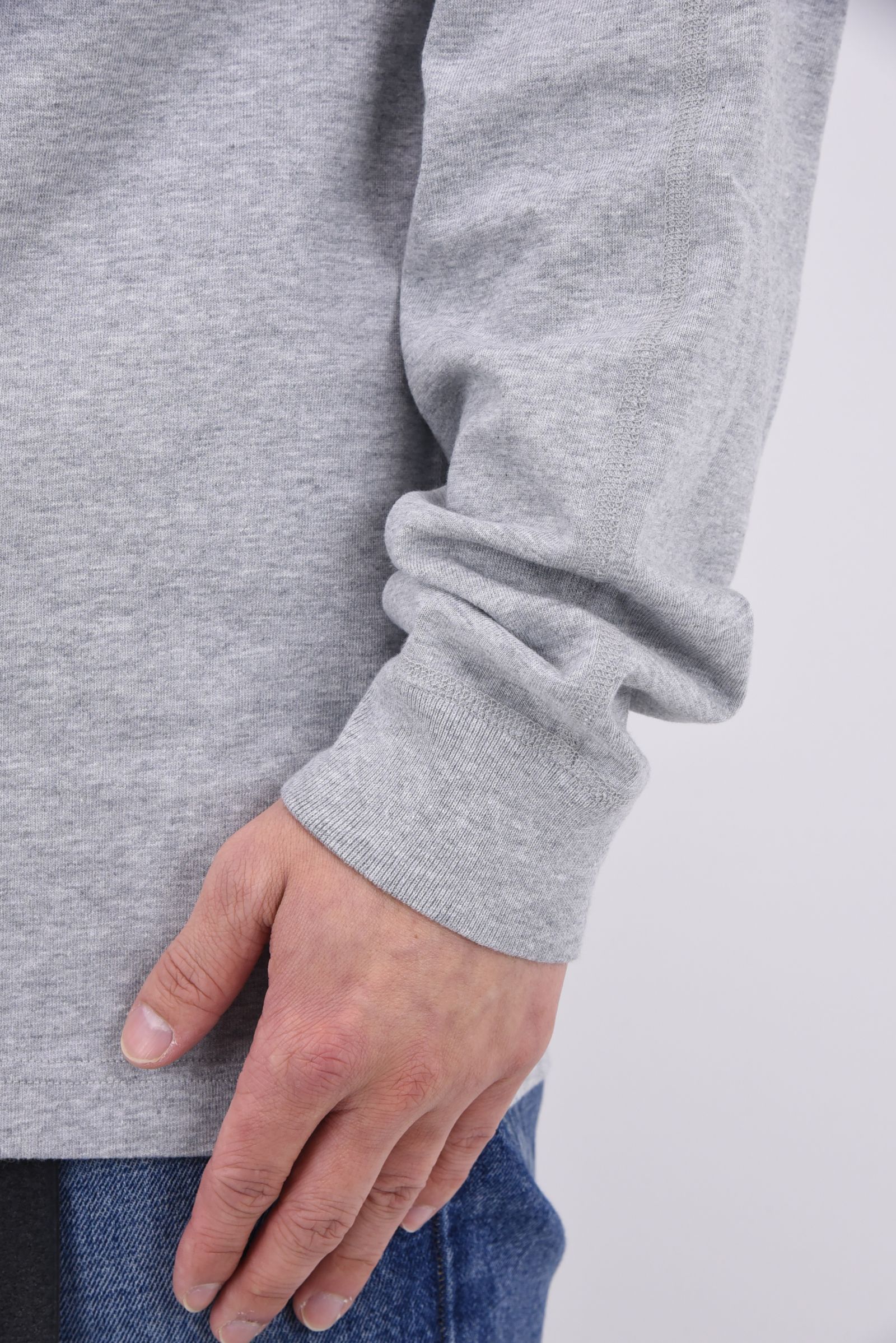 【国内正規品】【STANDARD FIT】 MIDWEIGHT JERSEY LONG SLEEVE / ミッドウェイト ジャージ スタンダード 長袖Tシャツ ヘザーグレー