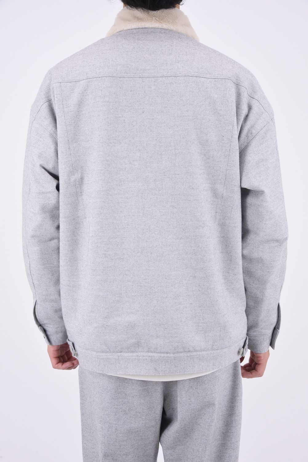 【STAFF RECOMMENDED ITEM】 FUR OVER 2ND G / オーバーサイズ エコファー Gジャン グレー