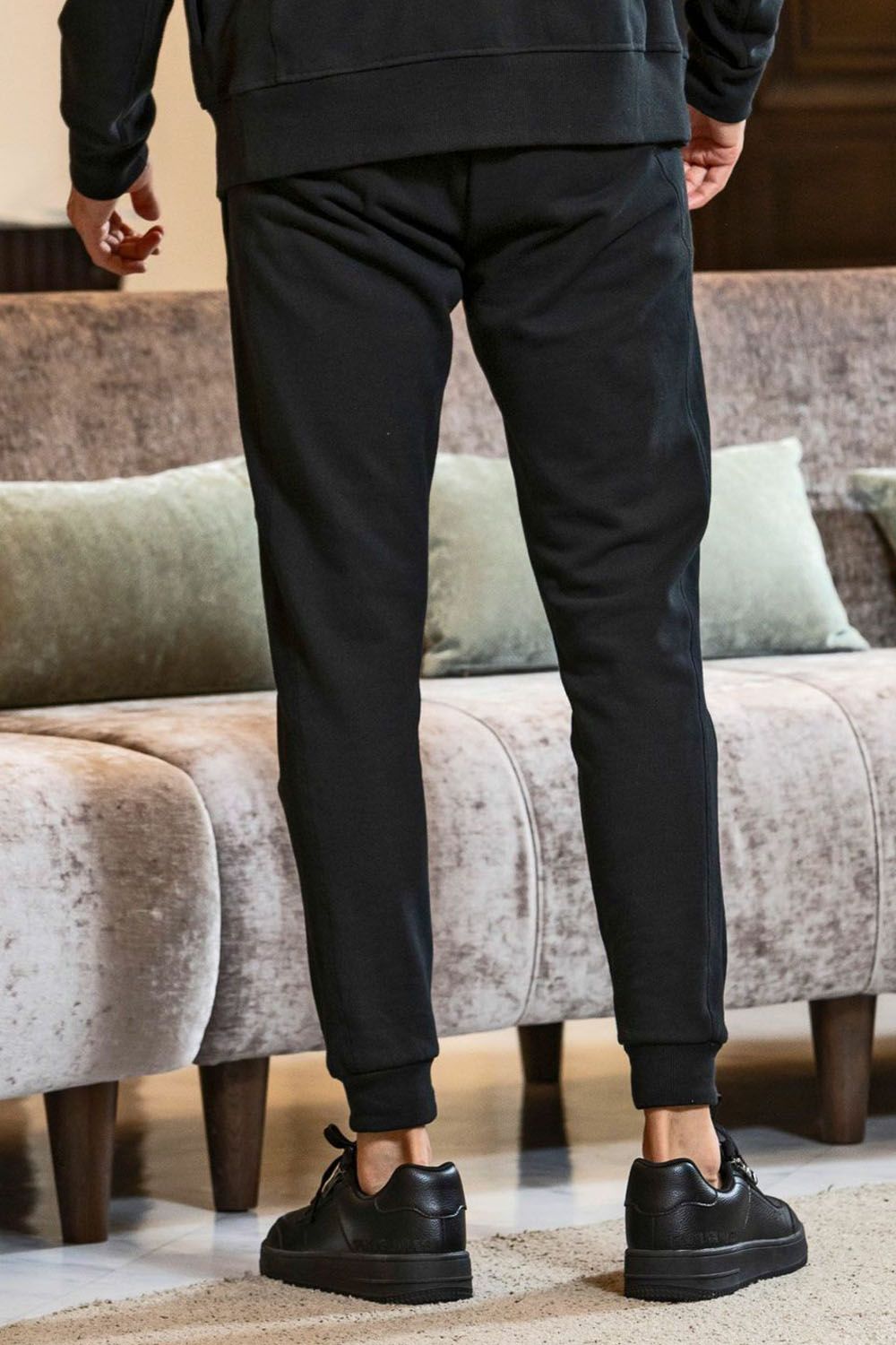 CIRCLE LONG PANTS / サークルロゴ スウェットパンツ (ブラック)