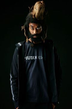 113 SPORT RUBBER LINE ZIP UP HOODIE / ラバーロゴ ジップアップ パーカー ブラック