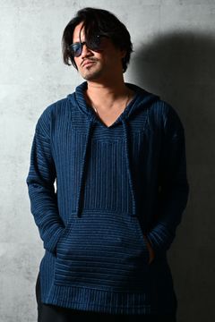 RUSSEL MEXICAN HOODIE / ラッセル織り プルオーバー オリジナルメキシカンパーカー (ネイビー) (3月上旬入荷予定) ※オーダー締切12/13(土)17:00