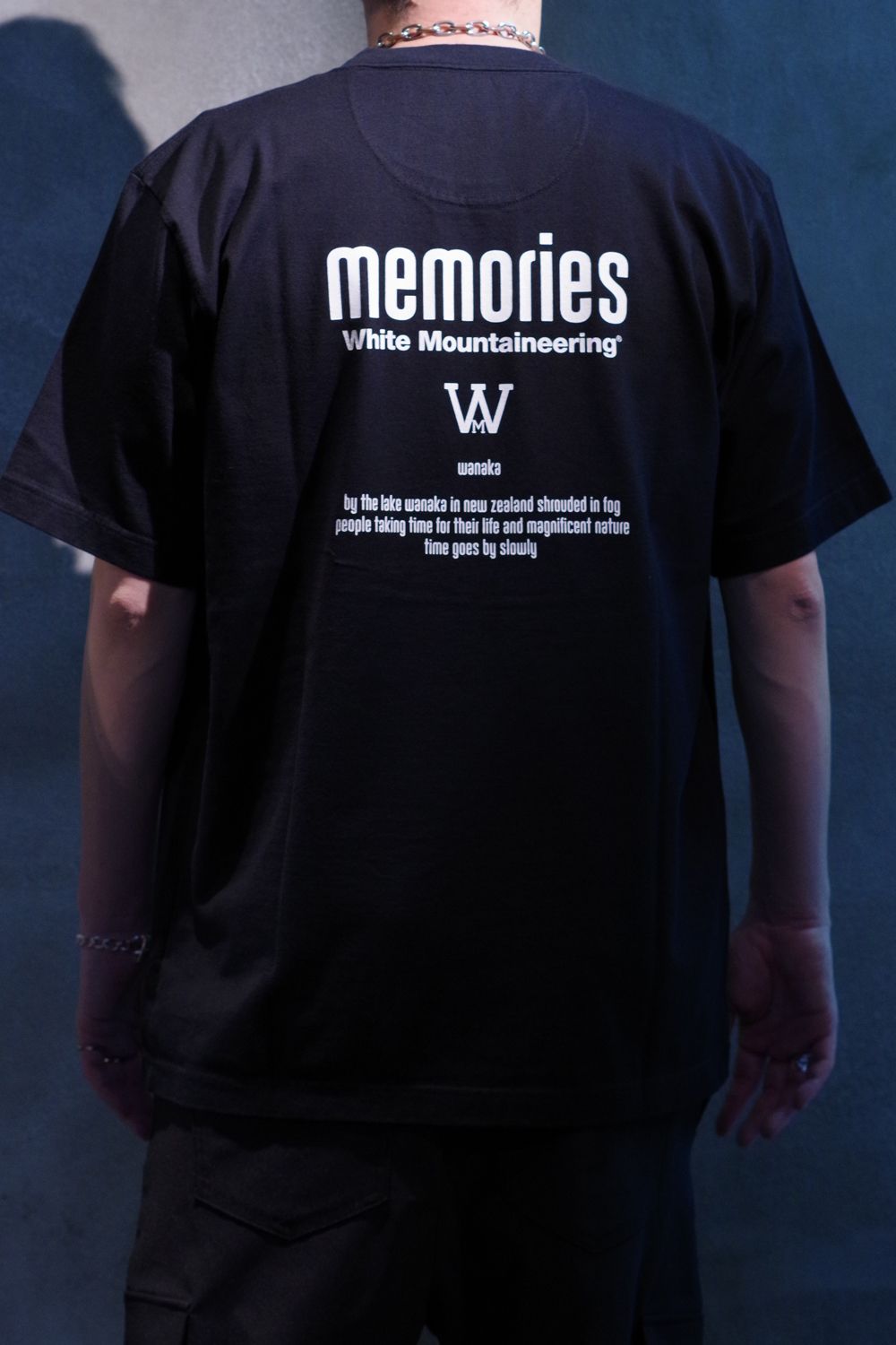 "WANAKA" PHOTO T-SHIRT / フォトプリント レギュラーシルエット クルーネック 半袖 Tシャツ ブラック