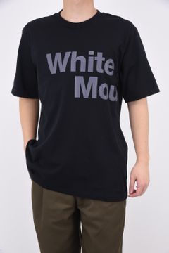 LEATHER-LIKE PRINT T-SHIRT / レザーライク プリント クルーネック Tシャツ ブラック