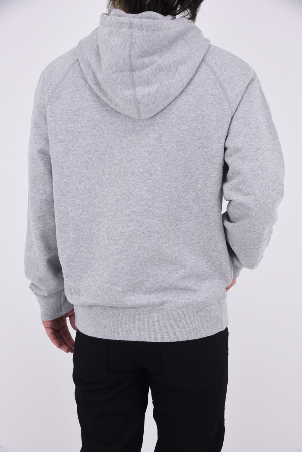 【国内正規品】【STANDARD FIT】 MIDWEIGHT TERRY ARCH LOGO HOODIE / ミッドウェイト アーチロゴ プルオーバーフーディー ヘザーグレー