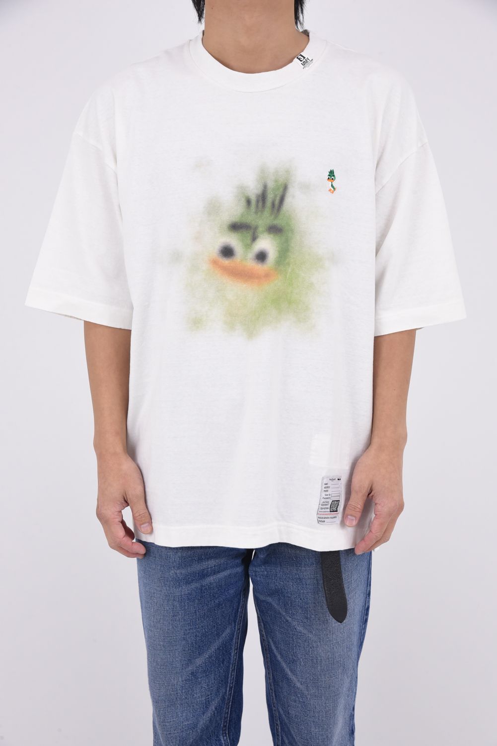 LEON PRINTED T-shirt / キャラクタープリント 刺繍ワッペン Tシャツ (ホワイト)