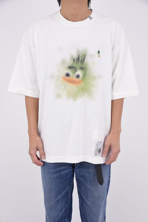 LEON PRINTED T-shirt / キャラクタープリント 刺繍ワッペン Tシャツ (ホワイト)