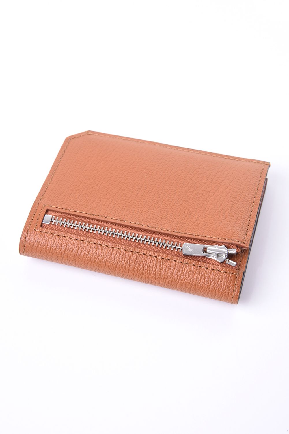 【残り1点】 SMART CARD WALLET / LA501GT2 ゴートレザー 二つ折りスマートカードウォレット (ソリッド) カラメル