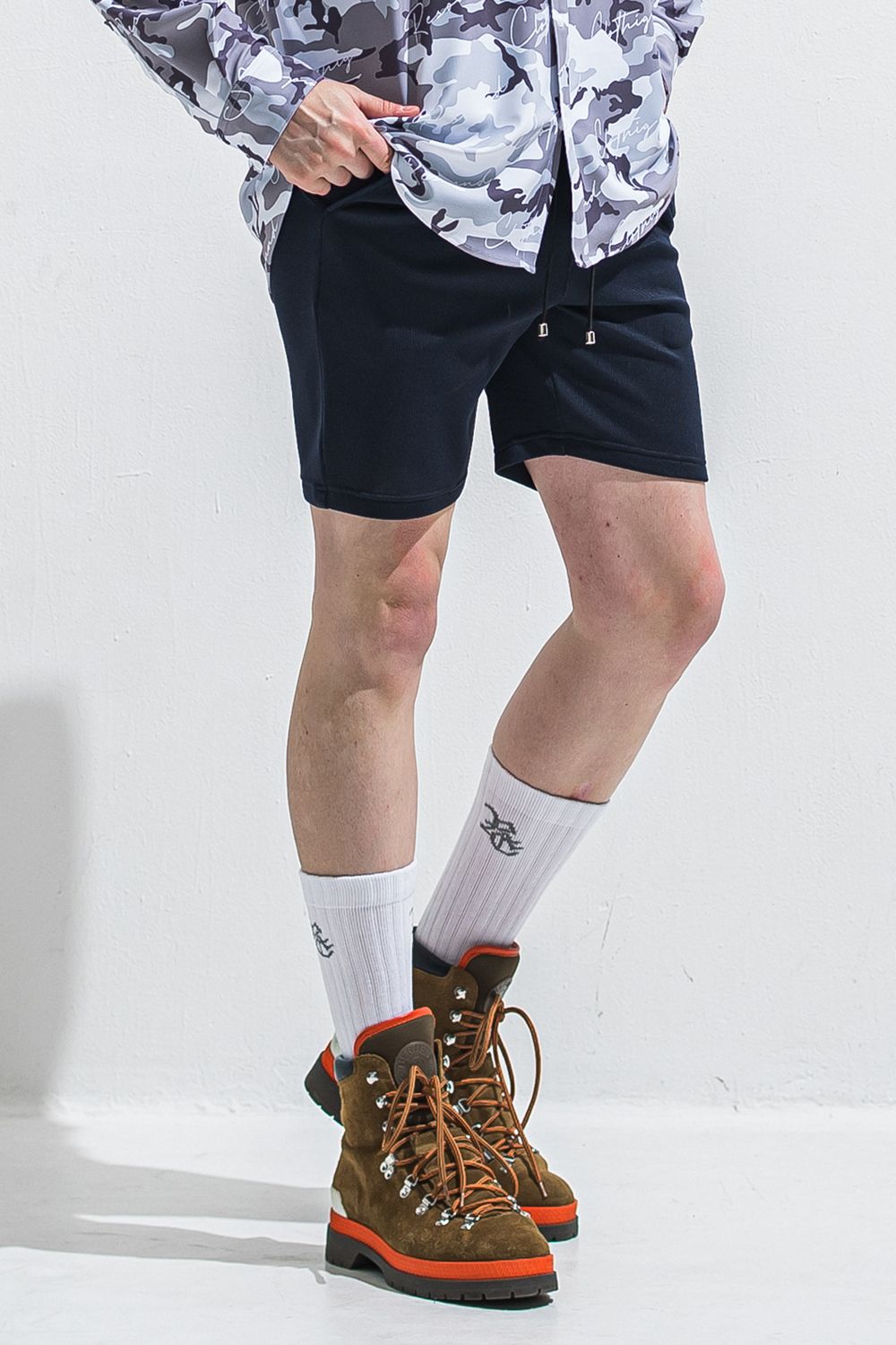 AZE SHORTS / リサイクルジャージ素材 ショートパンツ (ネイビー) (5月末入荷予定) ※オーダー締切:2月15日(日)18時