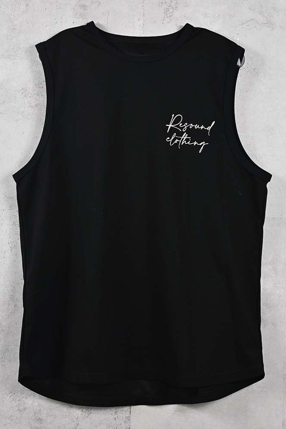 OVER NO SLEEVE / カリグラフィーロゴ オーバーサイズ ノースリーブ （ブラック） (6月上旬入荷予定) ※オーダー締切:2月15日(日)18時