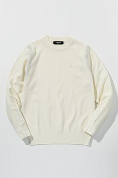 【26SS】 PARTIAL FOIL PRINT CREW KNIT / 箔プリント クルーネックニット (ホワイト) (2月上旬入荷予定)