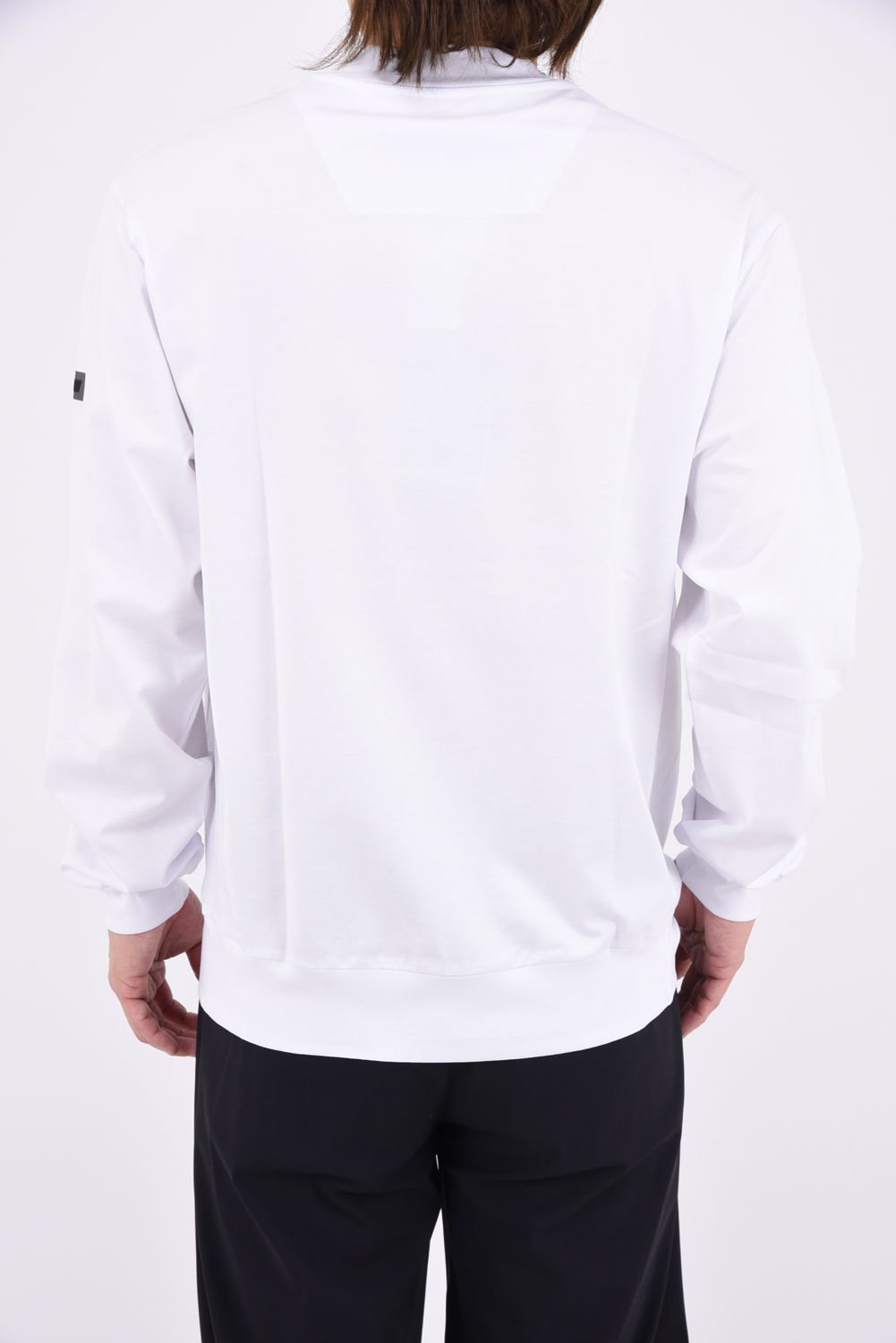 【26AW】 NUBY MOCK SLEEVE / ワンポイントロゴ モックネックTシャツ (ホワイト)