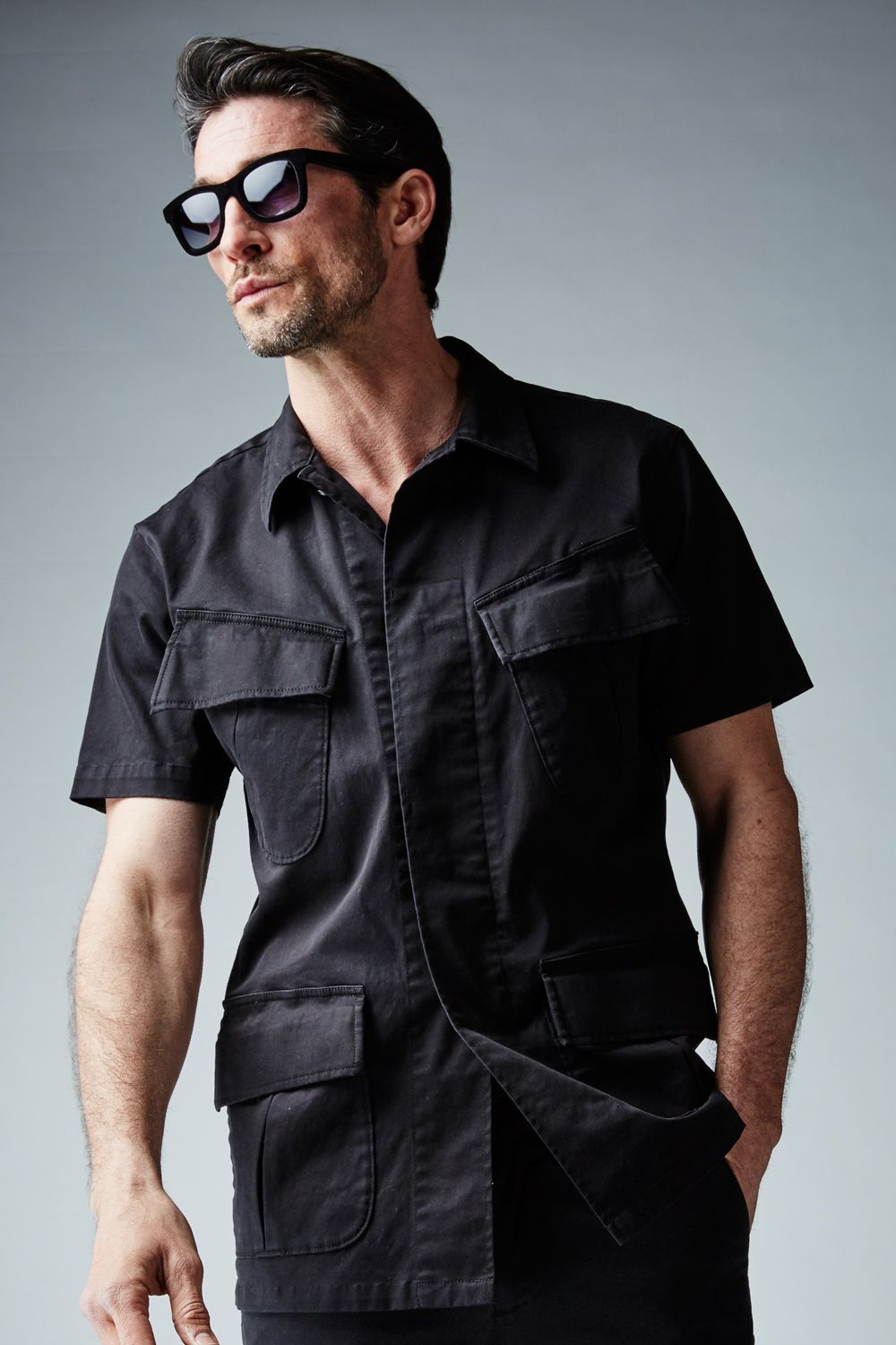 【BLACK MILITARY Vol.7】 JUNGLE FATIGUE S/S SHIRT -BLACK- (9月頃入荷予定 )※オーダー締切8/6(金)11:59迄