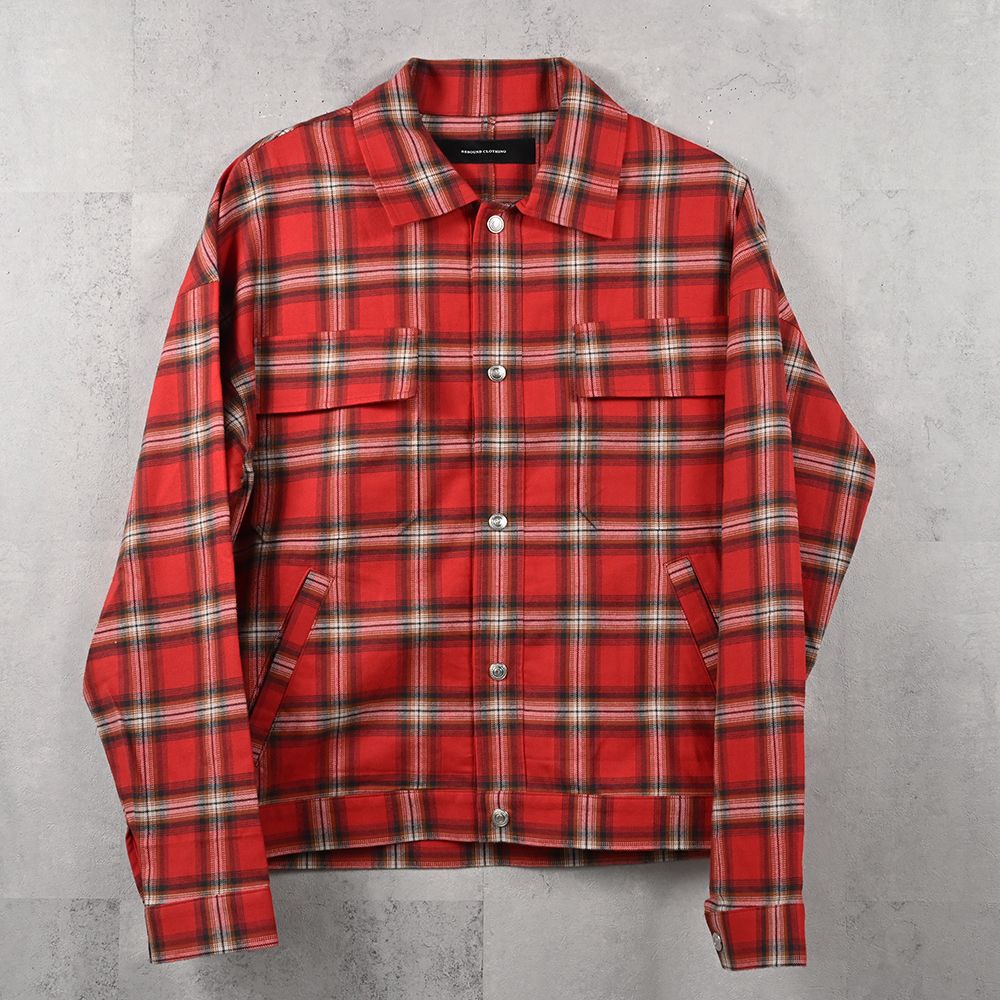 check shirt JK / チェック柄シャツ (レッド) (8月末入荷予定) ※オーダー締切:5月23日(土)17時