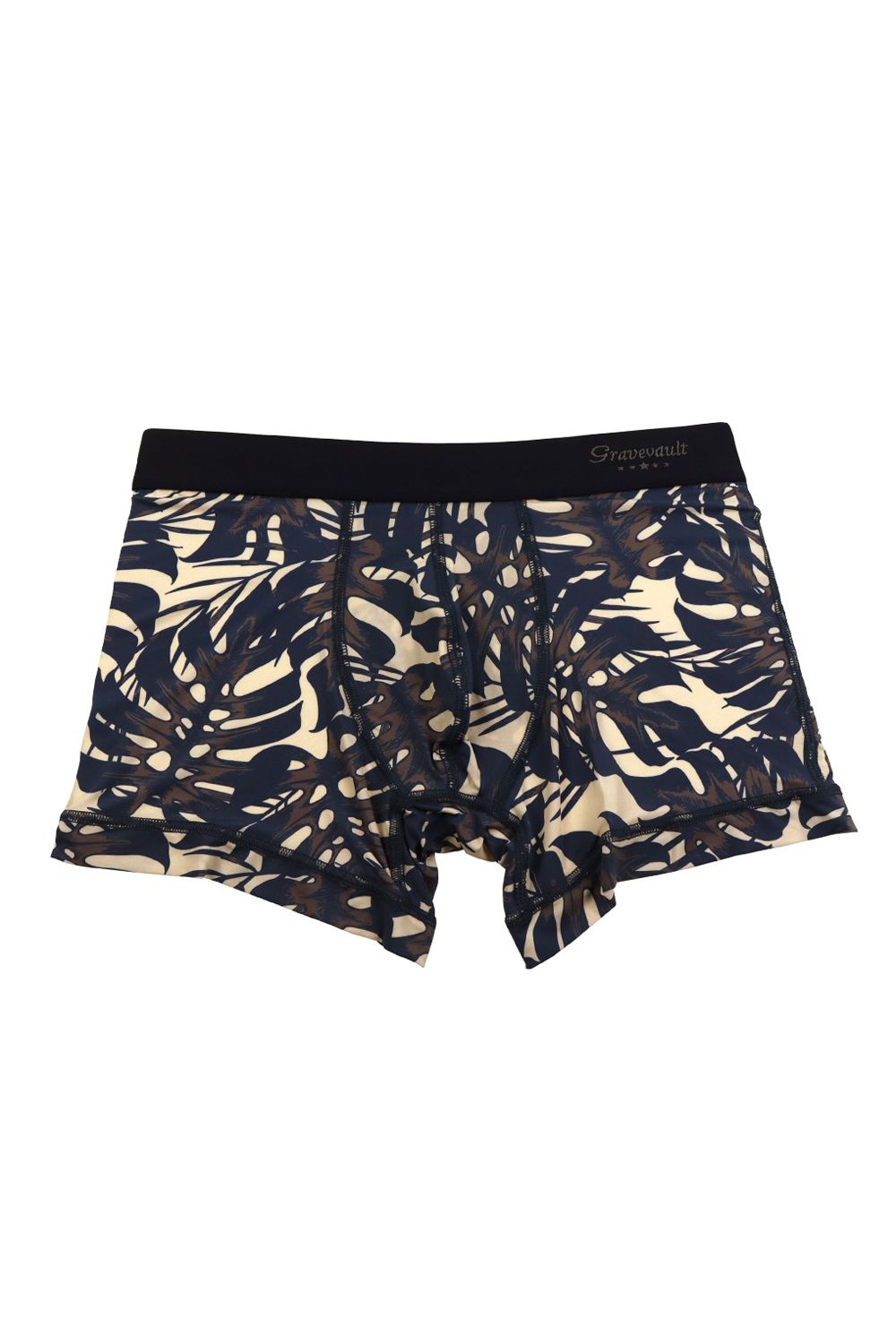 monstera leaf Short Boxer - リーフネイビー